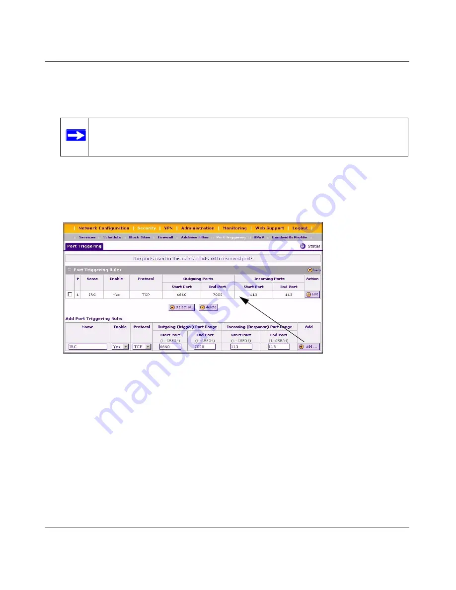 NETGEAR DGFV338 - ProSafe Wireless ADSL Modem VPN Firewall Router Reference Manual Download Page 104