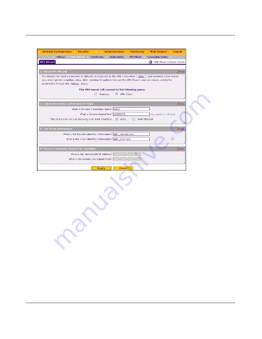 NETGEAR DGFV338 - ProSafe Wireless ADSL Modem VPN Firewall Router Reference Manual Download Page 131