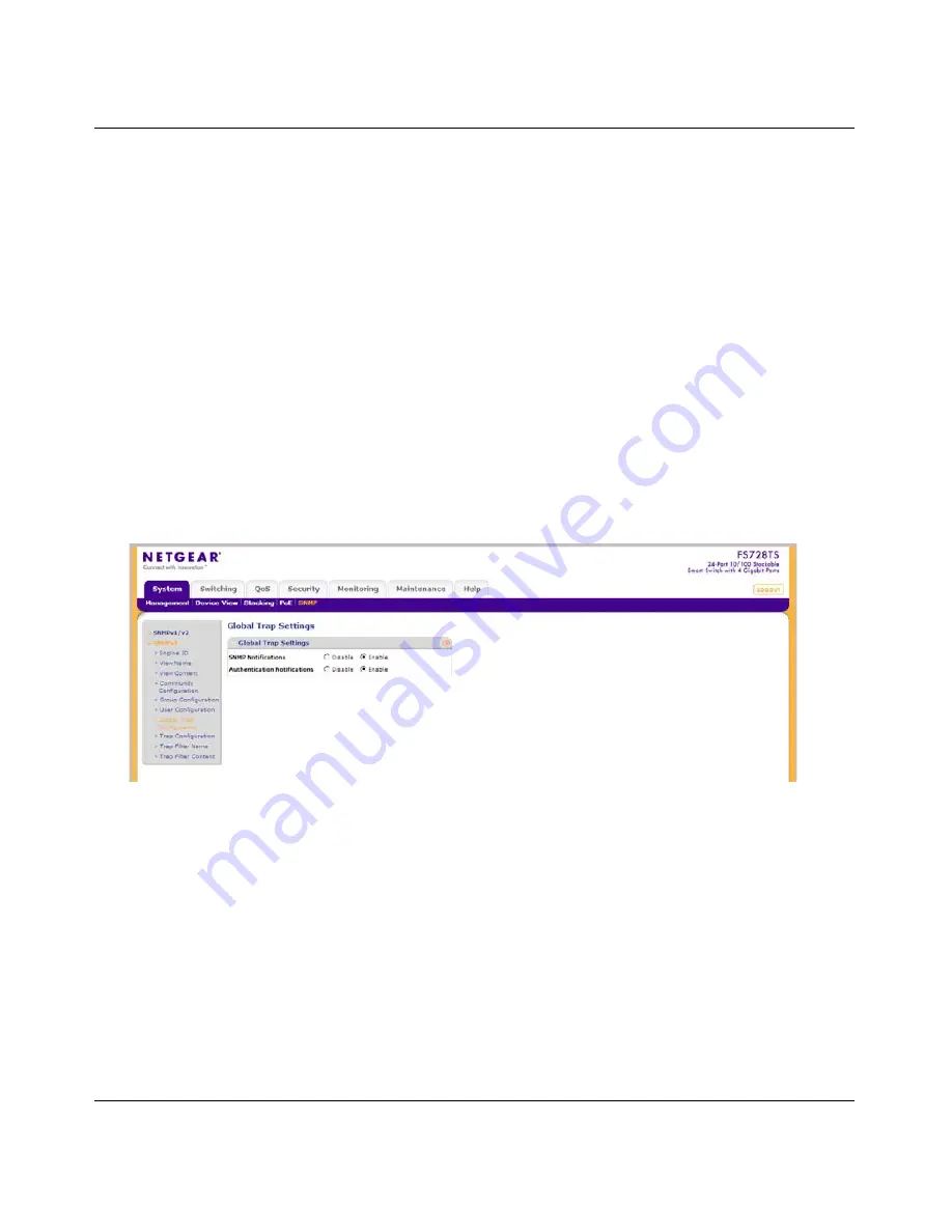 NETGEAR FS700TS Software Administration Manual Download Page 70