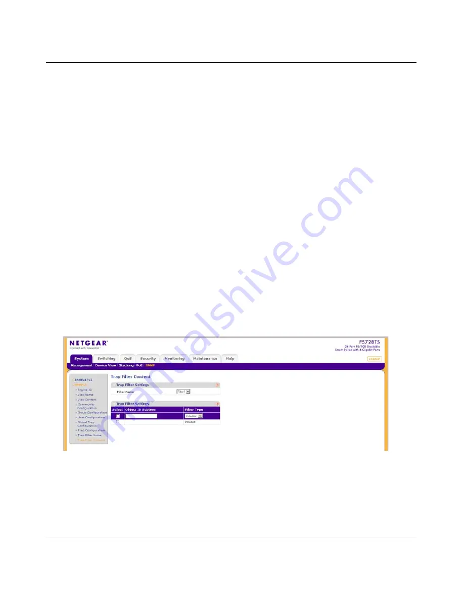 NETGEAR FS700TS Software Administration Manual Download Page 74