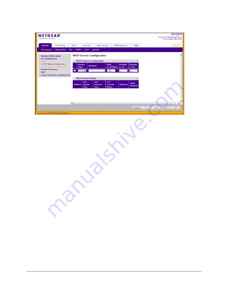 NETGEAR FS728TP - ProSafe 24 Port 10/100 Smart Switch Software Administration Manual Download Page 39