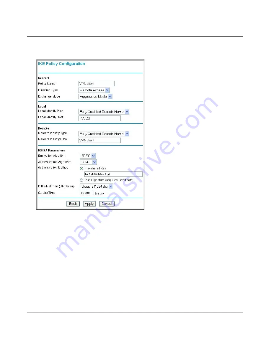 NETGEAR FVS328 - ProSafe VPN Firewall Reference Manual Download Page 203