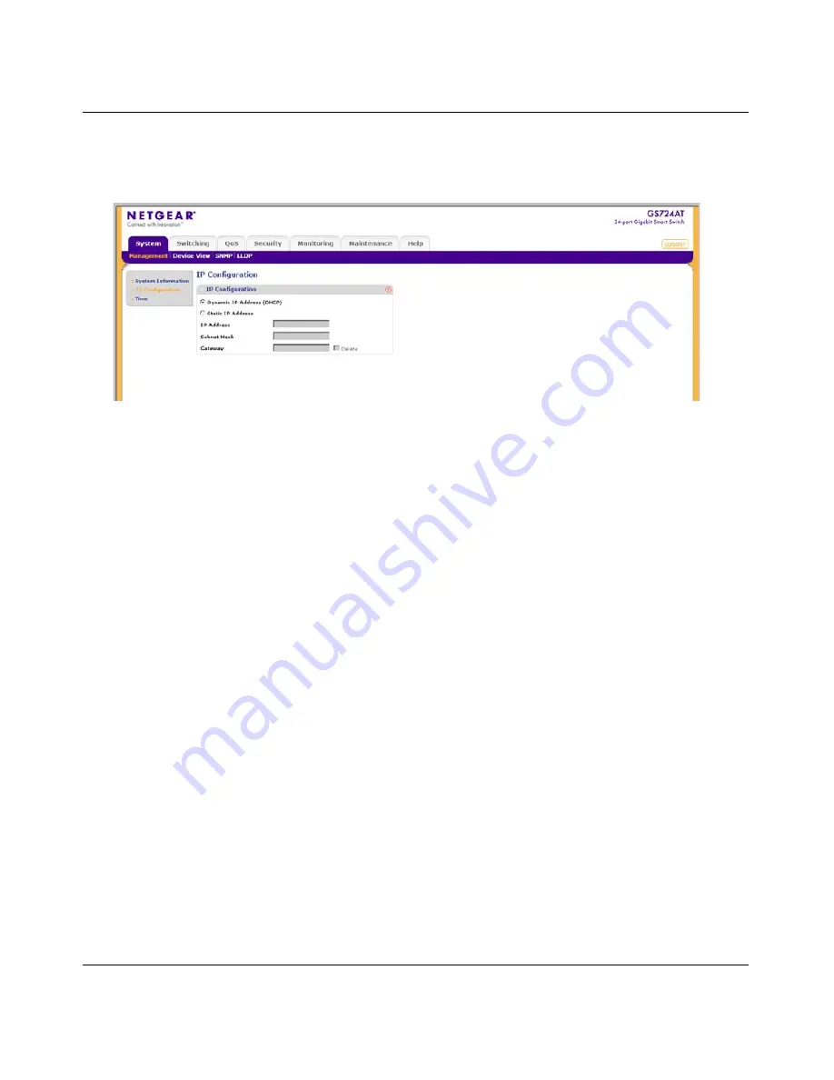 NETGEAR GS700AT Smart Switch Administration Manual Download Page 36