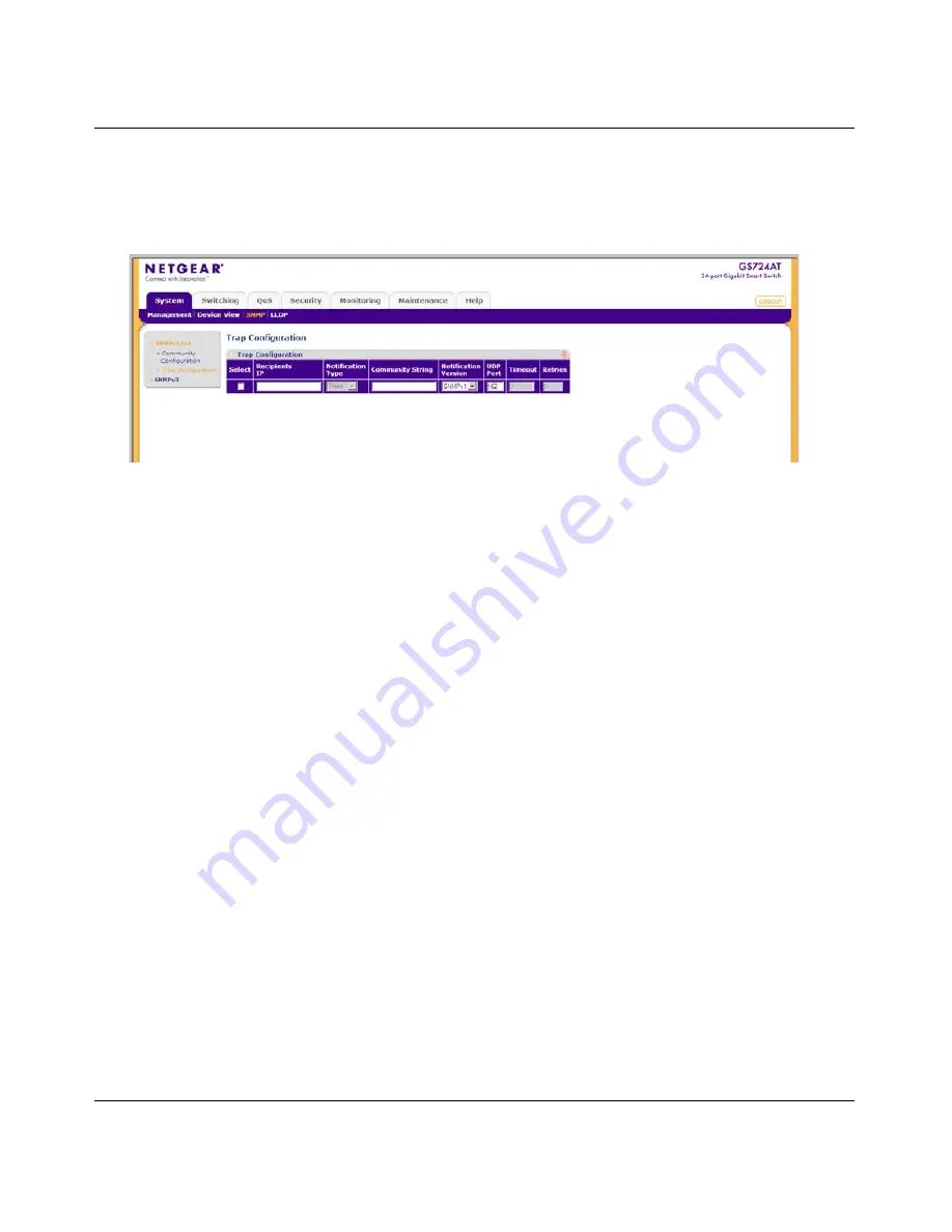 NETGEAR GS700AT Smart Switch Administration Manual Download Page 43