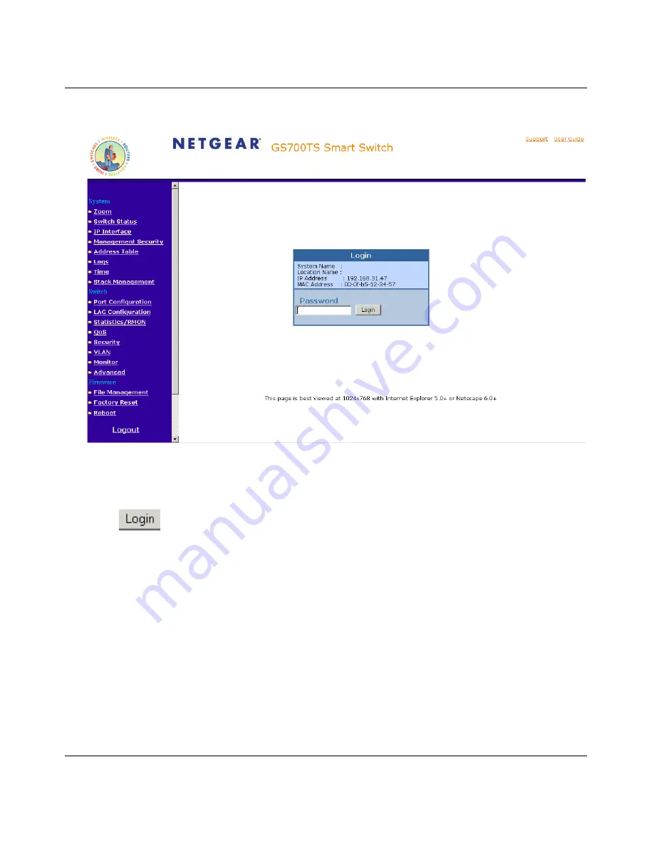 NETGEAR GS700TS Series User Manual Download Page 32