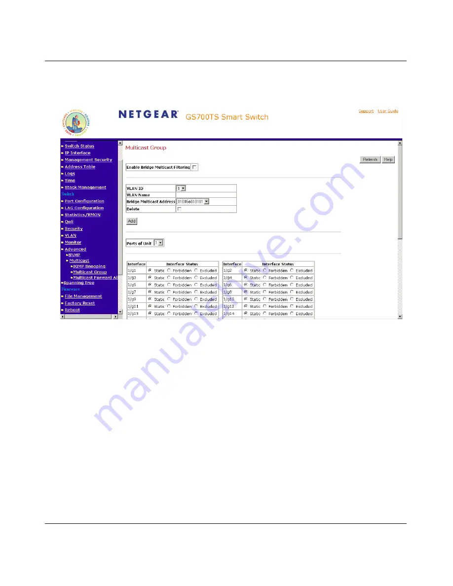 NETGEAR GS700TS Series User Manual Download Page 151