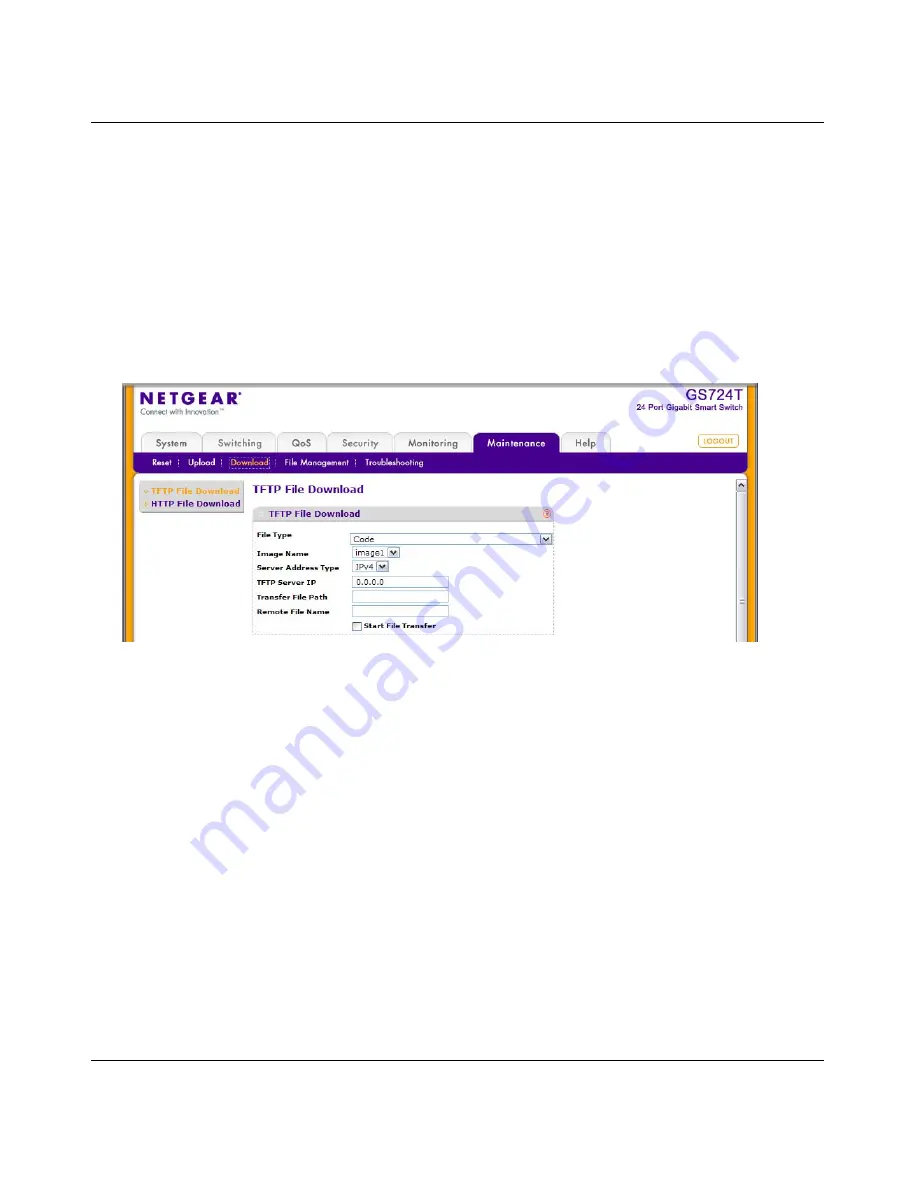 NETGEAR GS716Tv2 - ProSafe Gigabit Managed Switch Admin Manual Download Page 212