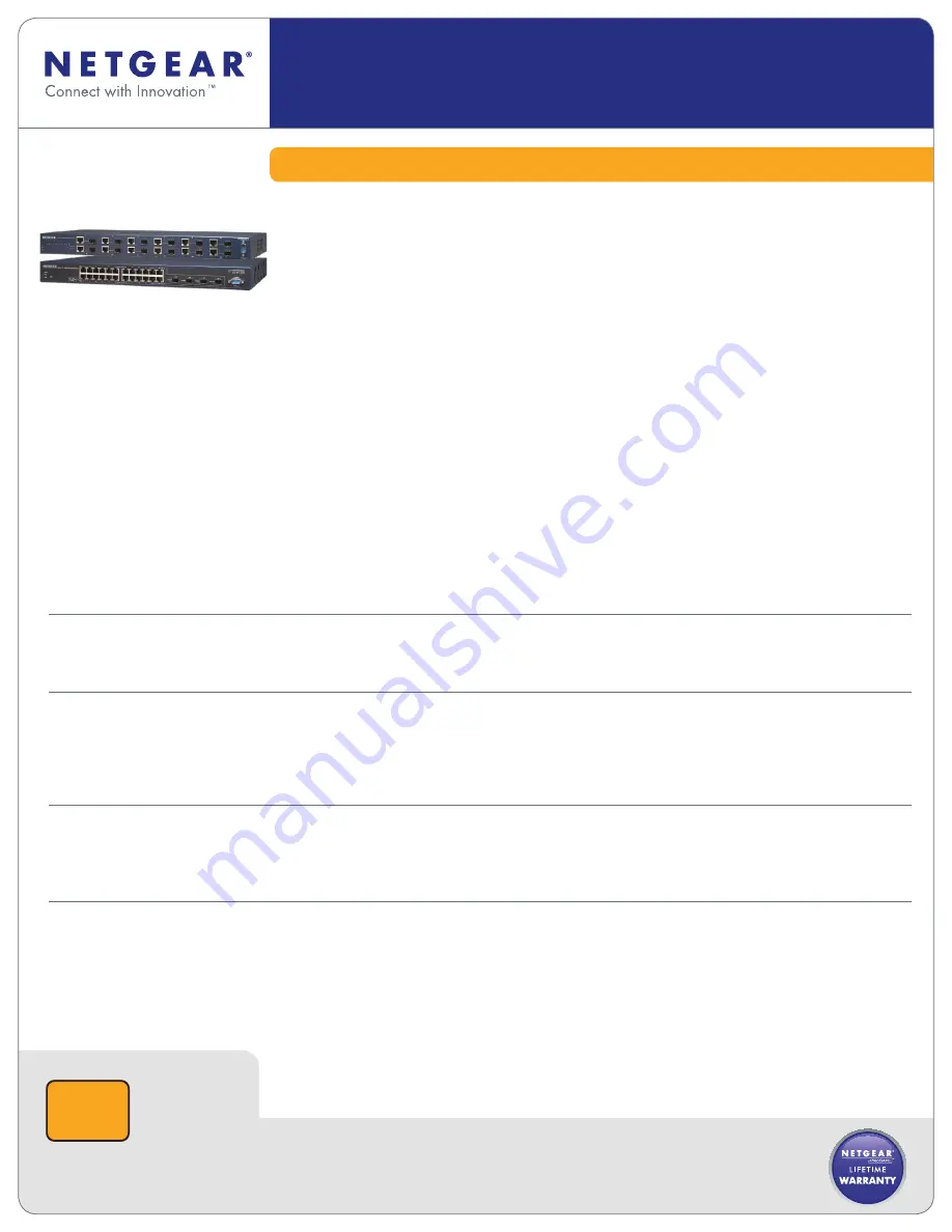 NETGEAR GSM7312 - ProSafe Layer 3 Managed Gigabit Switch Datasheet Download Page 1