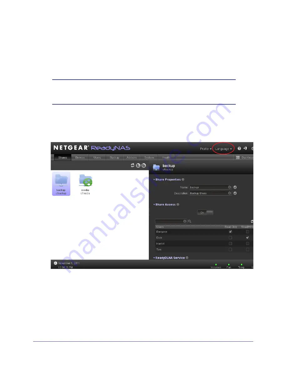 NETGEAR Home RAIDiator 5.3 Software Manual Download Page 56