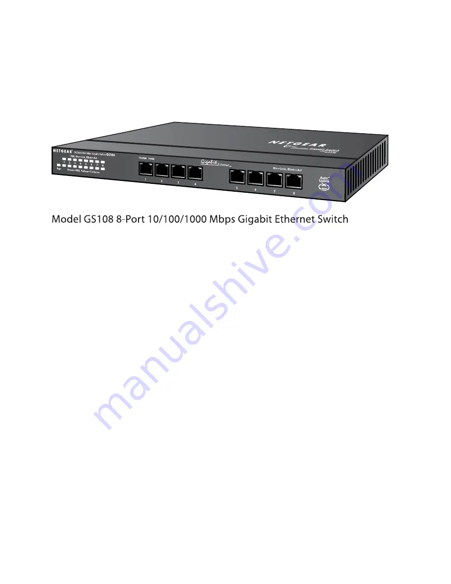 NETGEAR ProSafe GS108 User Manual Download Page 3