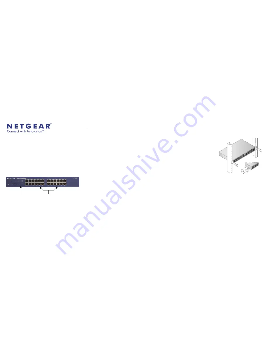 NETGEAR ProSafe JGS524 v2 (French) Manual D'Installation Download Page 1