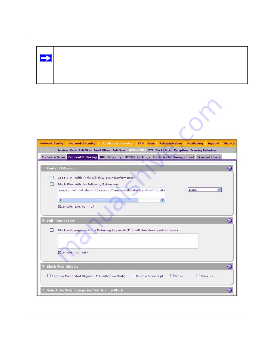 NETGEAR ProSecure Appliance Reference Manual Download Page 191