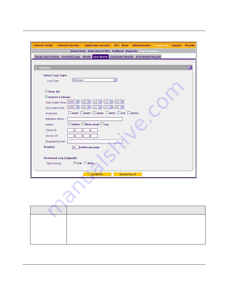 NETGEAR ProSecure Appliance Reference Manual Download Page 396