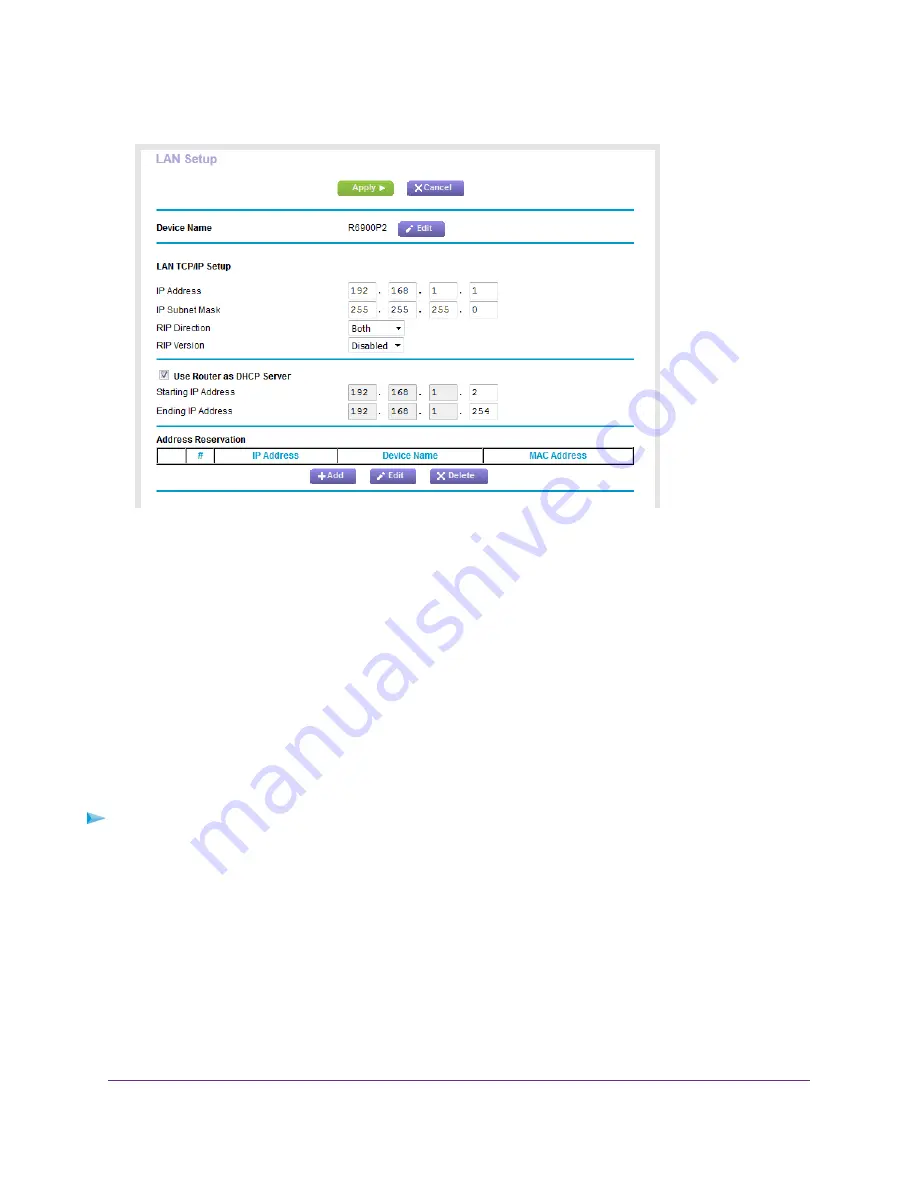 NETGEAR R6900P User Manual Download Page 122