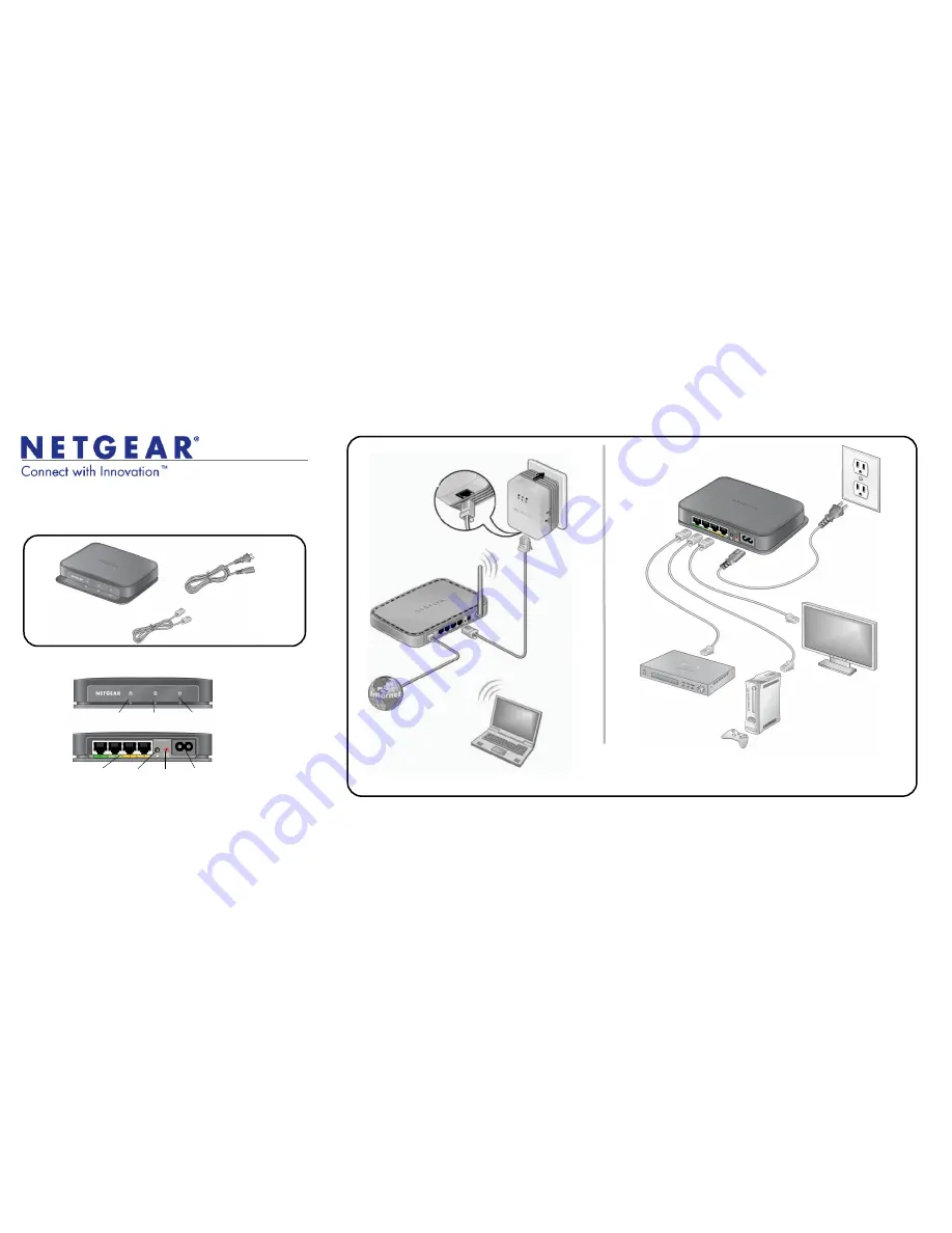 NETGEAR XAV5004 - POWERLINE AV 500 ADAPTER Installation Manual Download Page 1