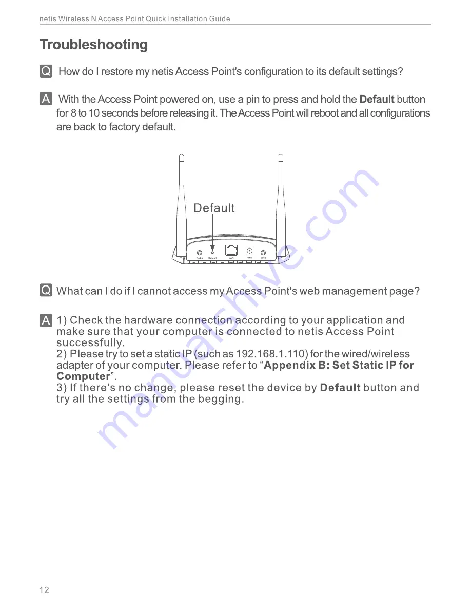 Netis WF2220 Quick Installation Manual Download Page 14