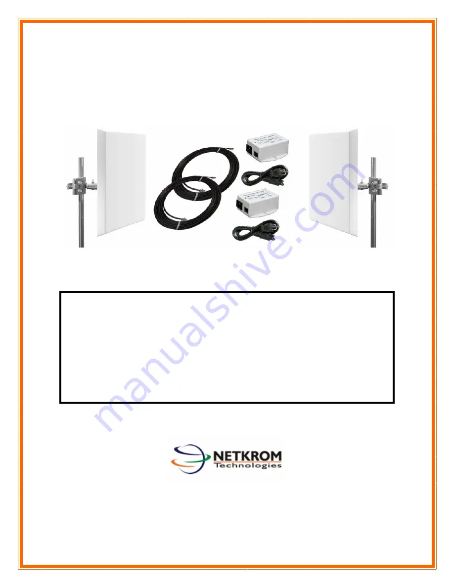 Netkrom AIRNET AIR-PTP5000L Quick Installation Manual Download Page 1