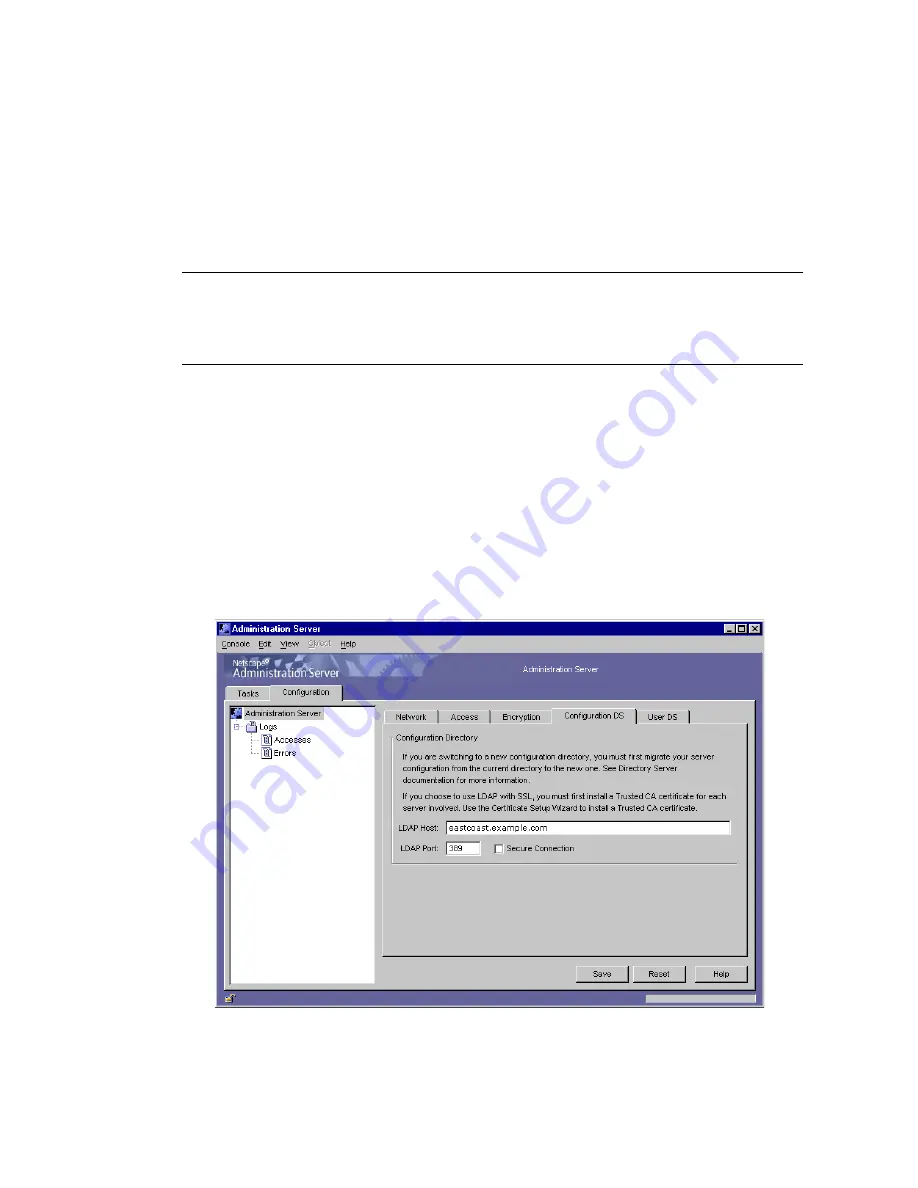 Netscape NETSCAPE CONSOLE 6.0 - MANAGING SERVERS Manual Download Page 126