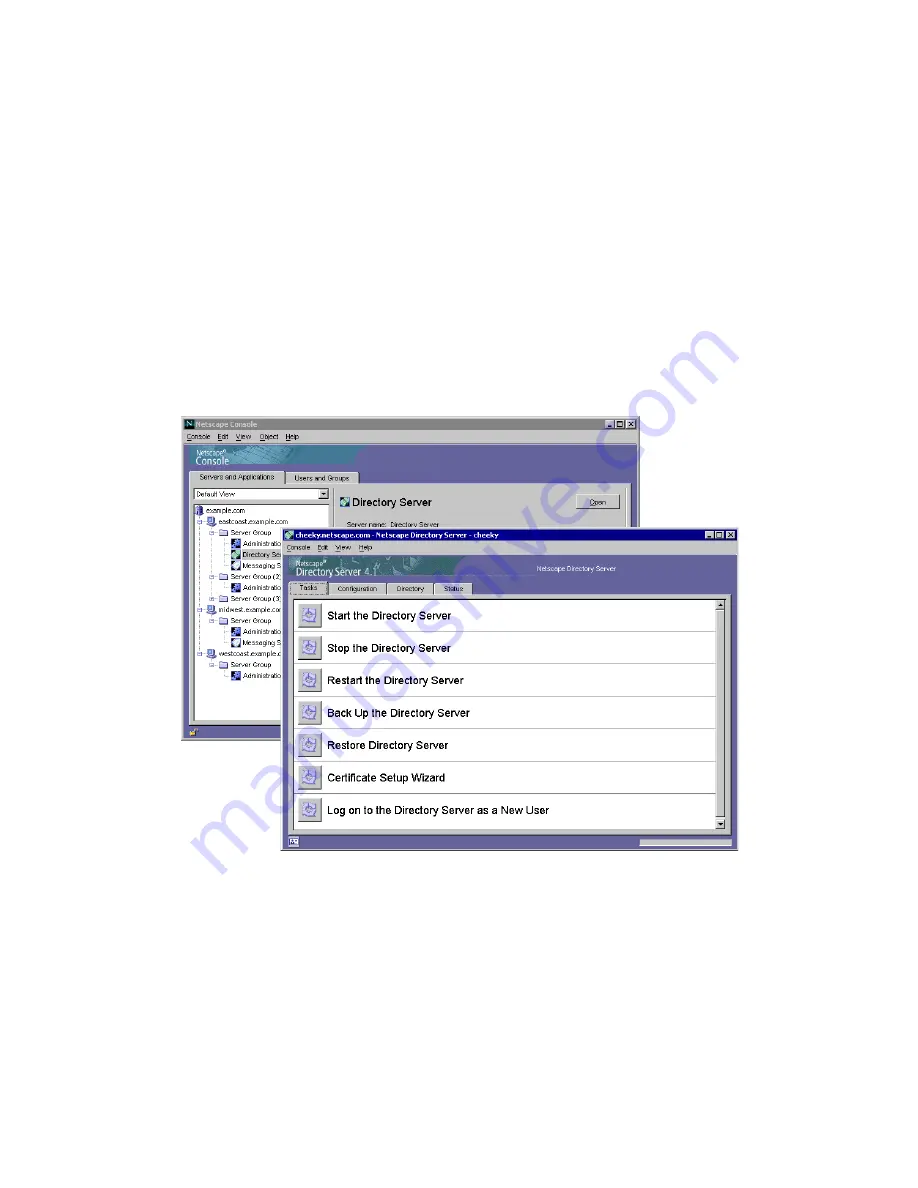 Netscape NETSCAPE CONSOLE 6.0 - MANAGING SERVERS Manual Download Page 168