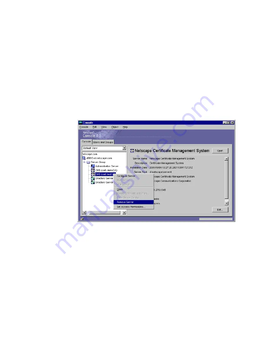 Netscape NETSCAPE MANAGEMENT SYSTEM 4.5 Installation And Setup Manual Download Page 307