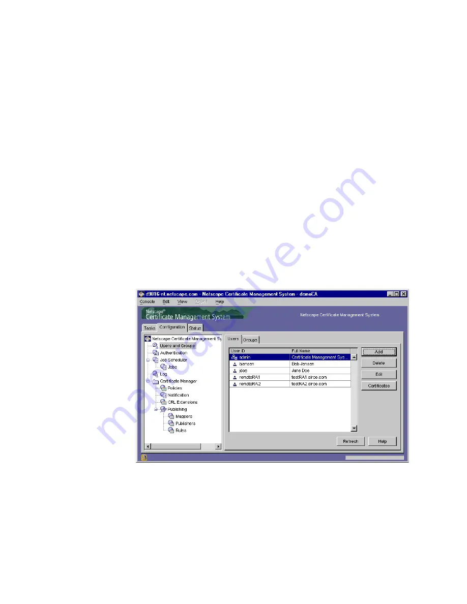 Netscape NETSCAPE MANAGEMENT SYSTEM 4.5 Installation And Setup Manual Download Page 415