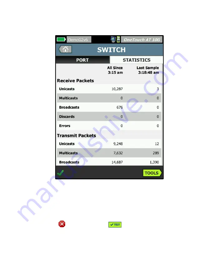 Netscout OneTouch AT 10G User Manual Download Page 75