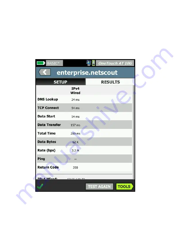 Netscout OneTouch AT 10G User Manual Download Page 96