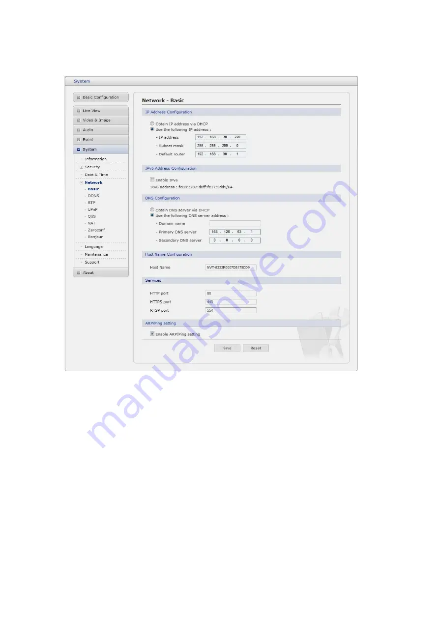 Network Security IPVD3TRWI Instruction Manual Download Page 54