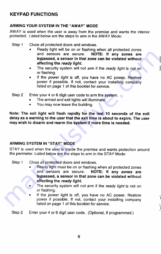 NetworX NX-8 User Manual Download Page 10