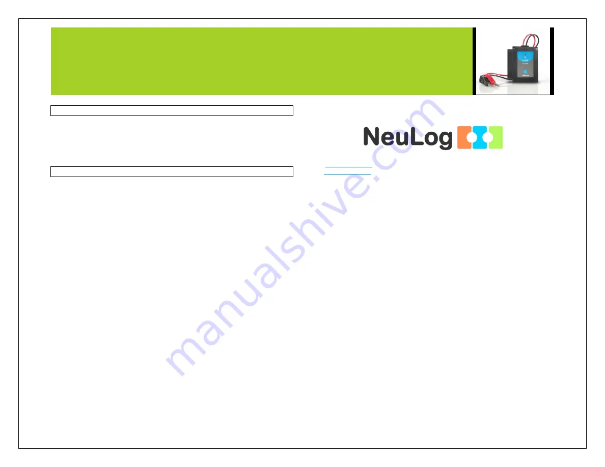 NeuLog NUL-202 Manual Download Page 4