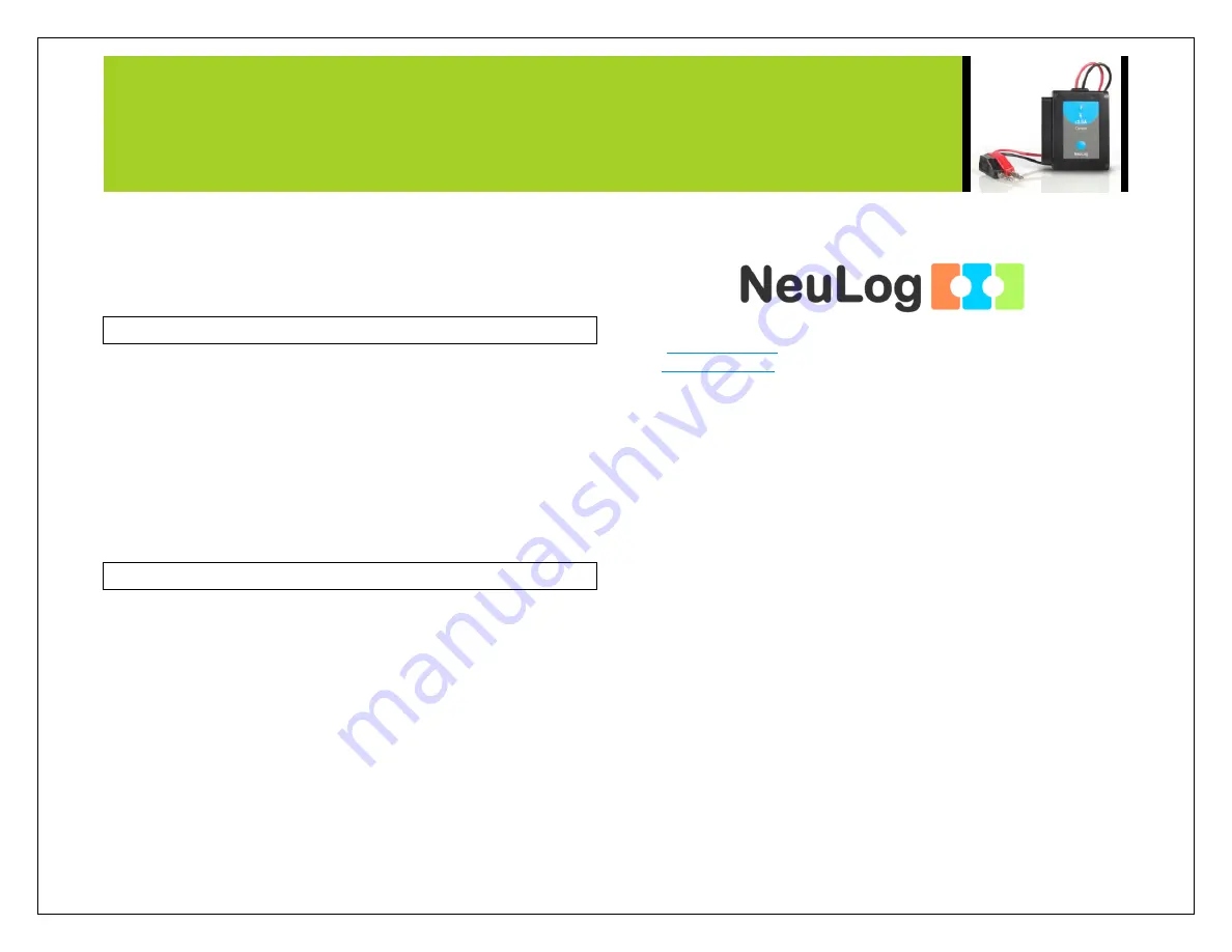 NeuLog UL-202 Manual Download Page 5