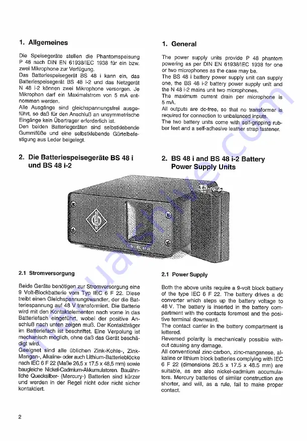 Neumann.Berlin BS 48 i Скачать руководство пользователя страница 2