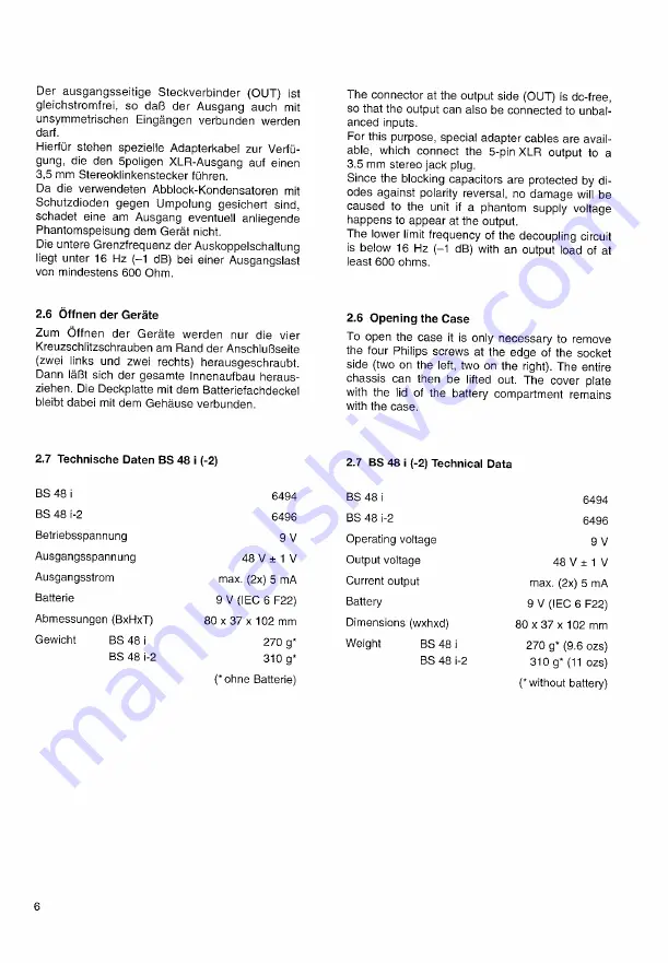 Neumann.Berlin BS 48 i Скачать руководство пользователя страница 6