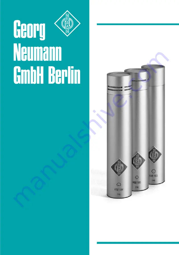 Neumann KM 183 mt Operating Instructions Manual Download Page 1