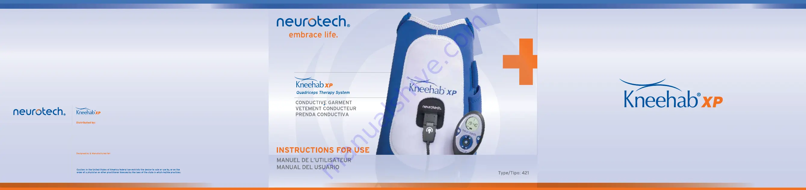 Neurotech Kneehab XP Instructions For Use Manual Download Page 1