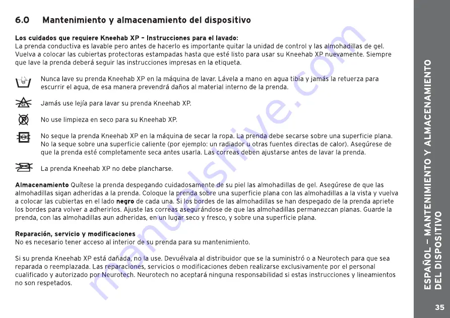 Neurotech Kneehab XP Instructions For Use Manual Download Page 35