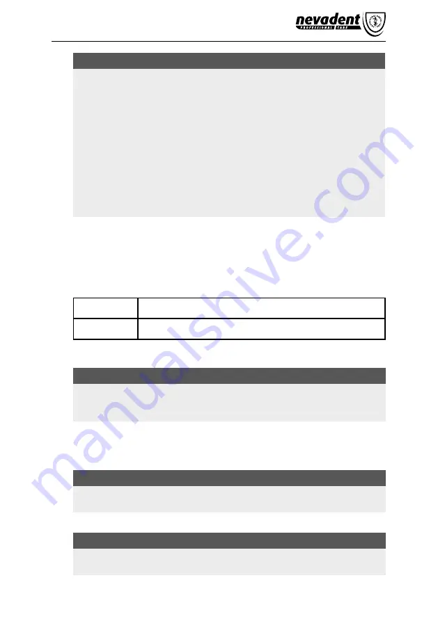 Nevadent 368332 2101 Operating Instructions Manual Download Page 34