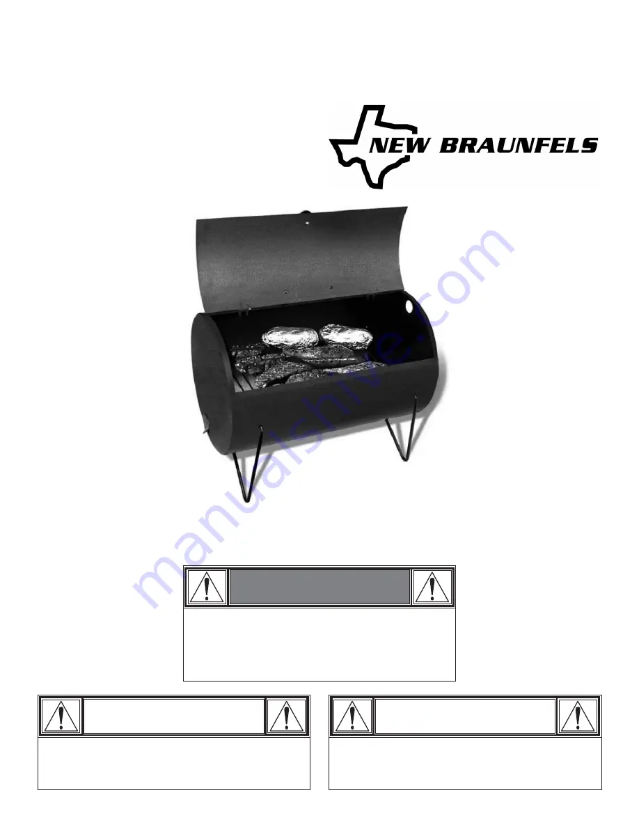 New Braunfels Tabletop Grill 03407610 Скачать руководство пользователя страница 1