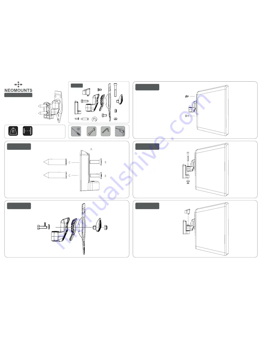 New Star Computer Products Neomounts NM-WS300WHITE Instruction Manual Download Page 2