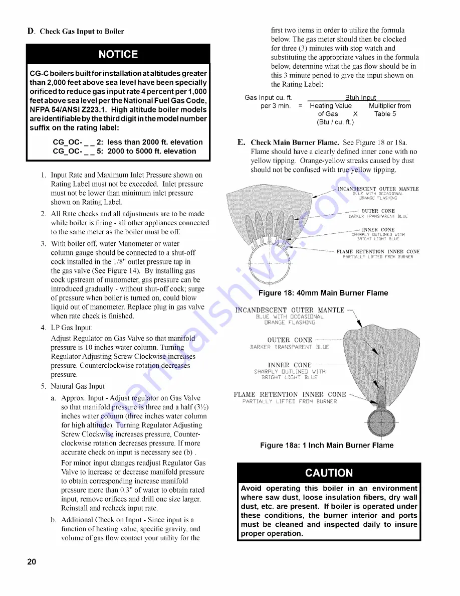 New Yorker CG-C Series Installation, Operating And Service Instructions Download Page 20