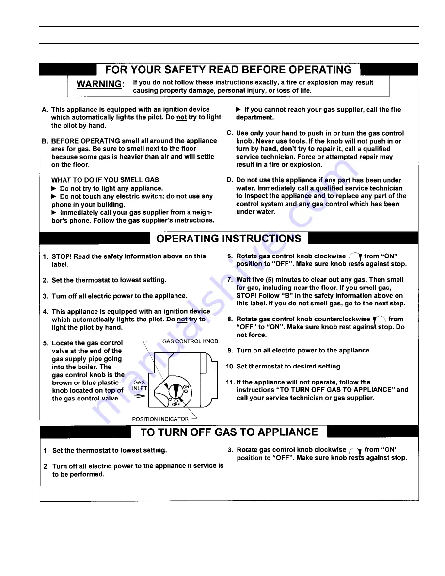 New Yorker CGS-C Series Installation, Operating And Service Instructions Download Page 27