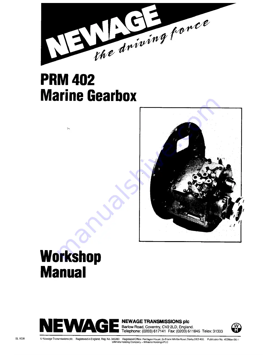 Newage PRM 402 Workshop Manual Download Page 2