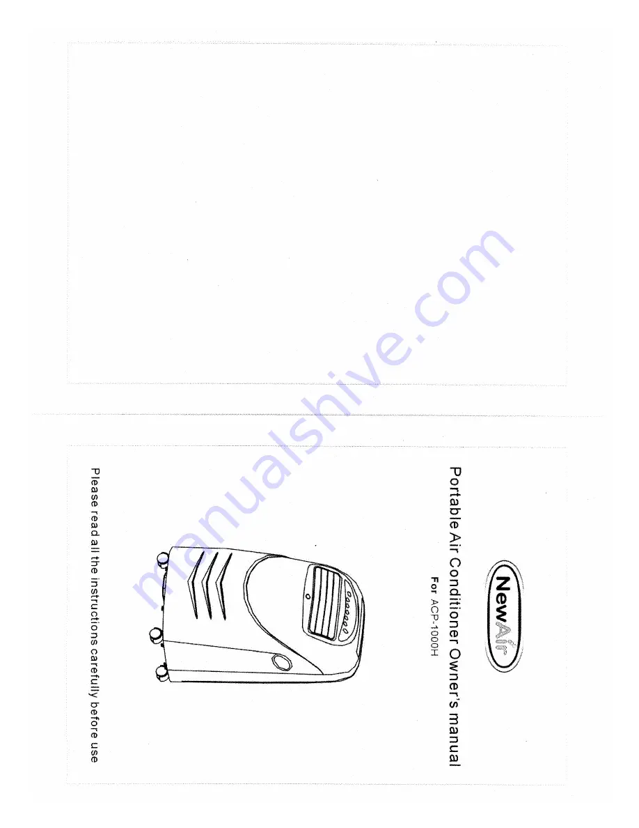 NewAir ACP-1000H Owner'S Manual Download Page 1