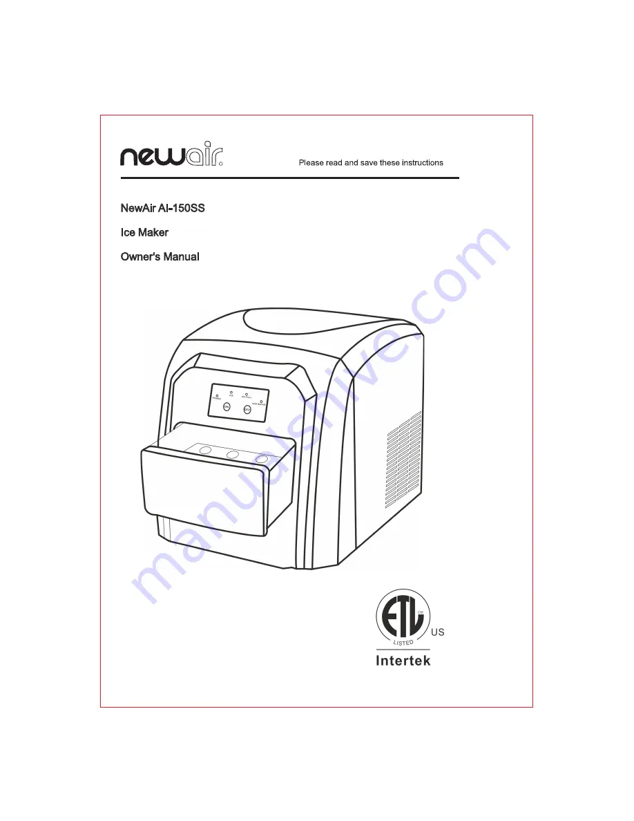 NewAir AI-150SS Скачать руководство пользователя страница 1