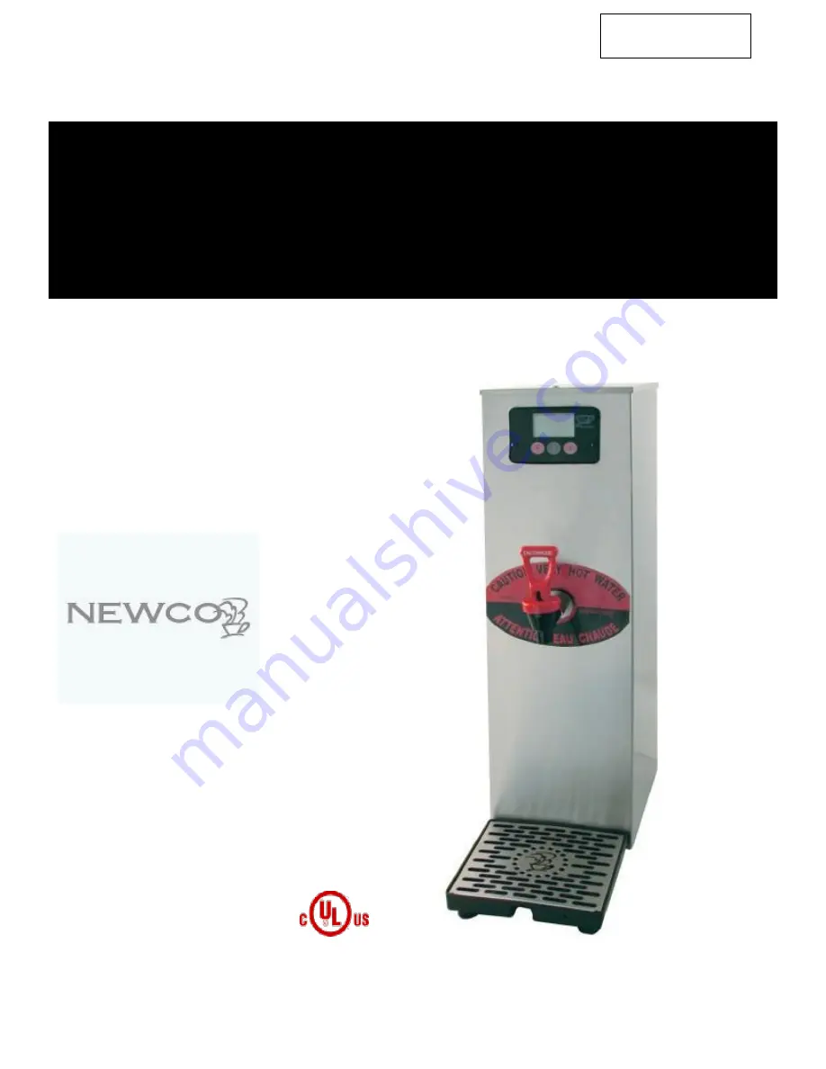 Newco NHW-15 Operating Manual Download Page 1