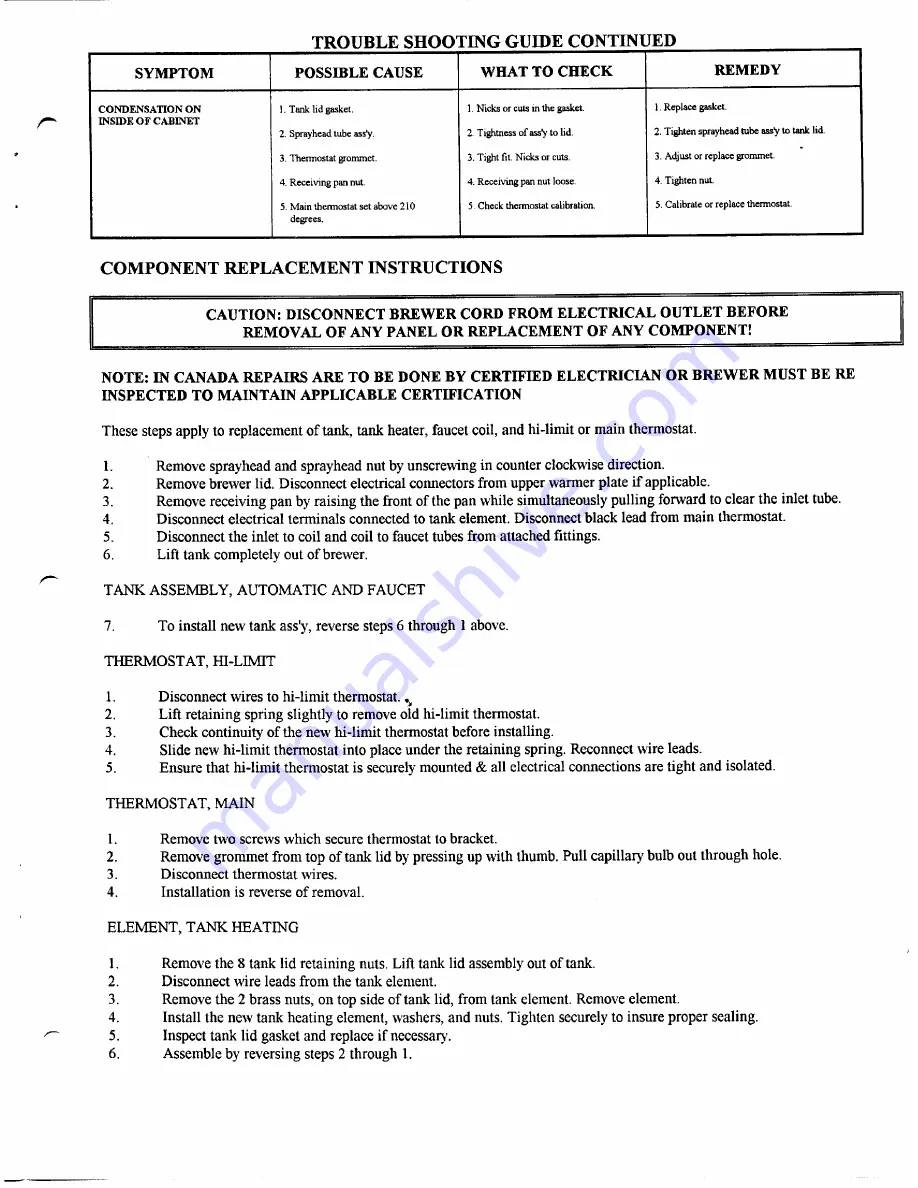 Newco NKL3A-AF Installation, Operation And Service Instructions Download Page 8