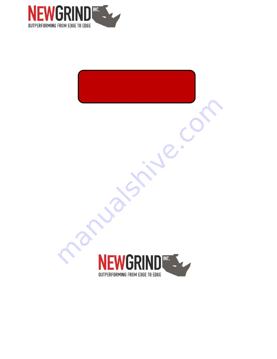 Newgrind RHINO RLP800 User Manual Download Page 1