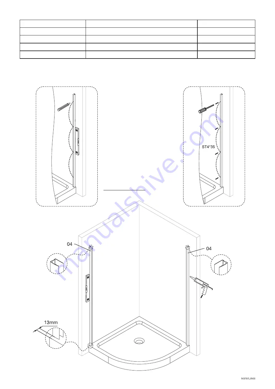 NewLine Curved Instruction Manual Download Page 4