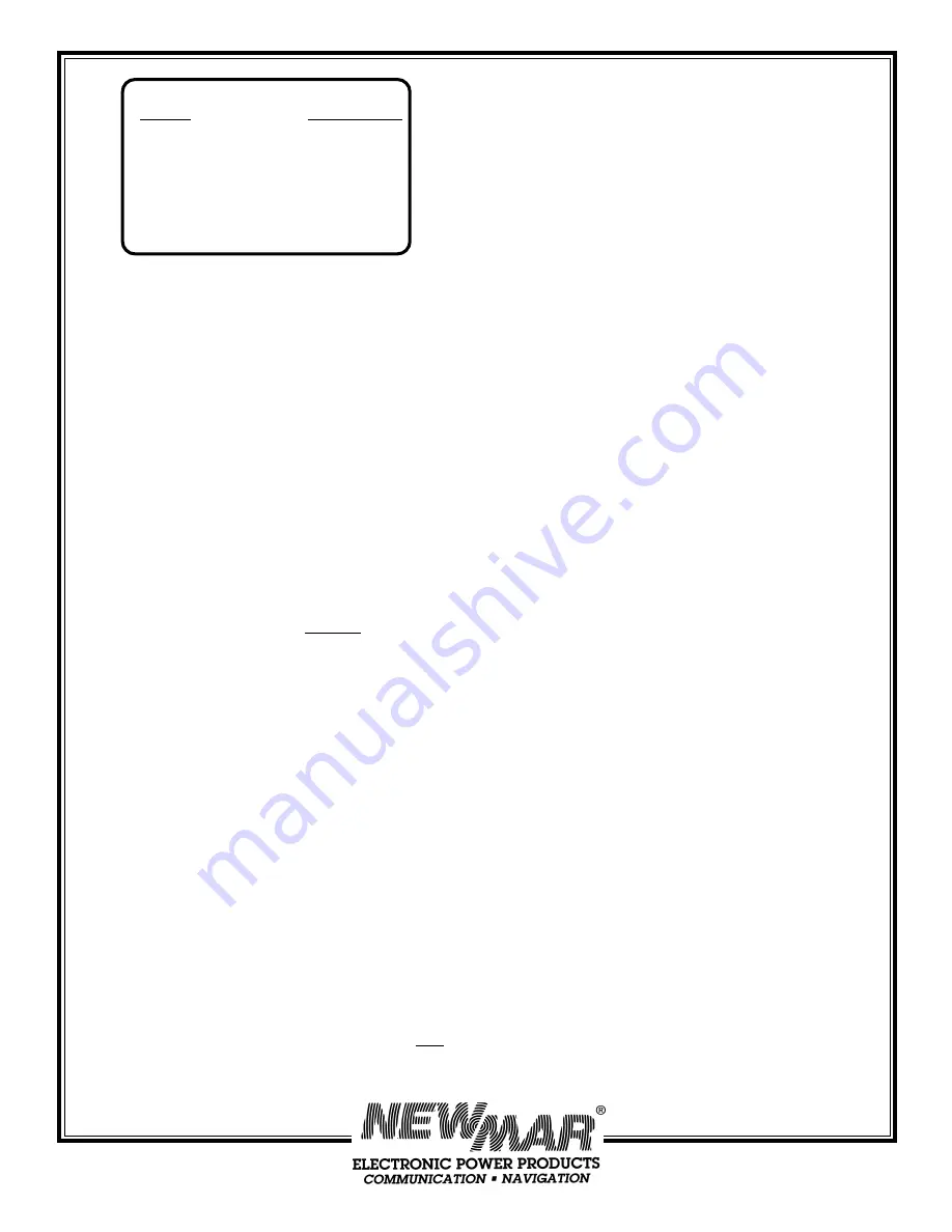 NewMar 12-1800IC Installation & Operation Manual Download Page 8