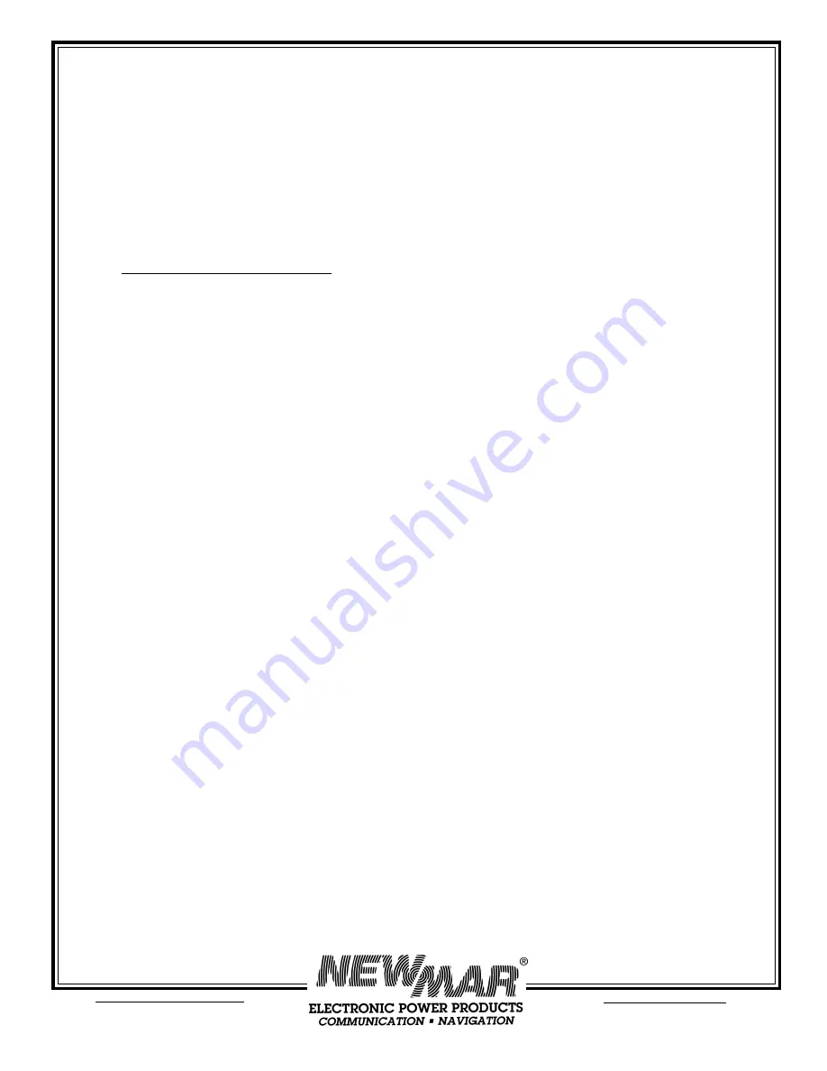 NewMar Guided Wave 12-1200IC Installation & Operation Manual Download Page 17